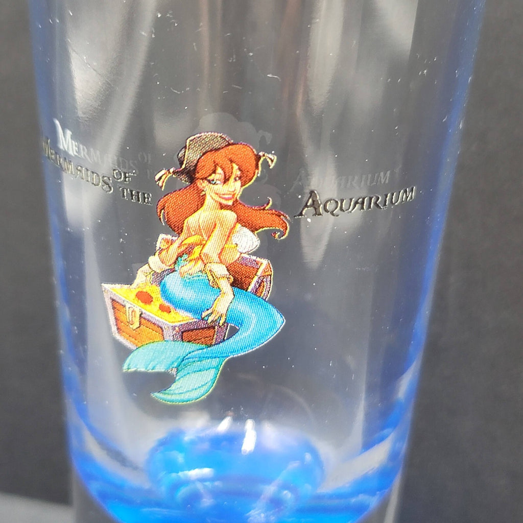 Mermaids of the Aquarium SHOT GLASS Extra Large Tall Shooter 5.25 in