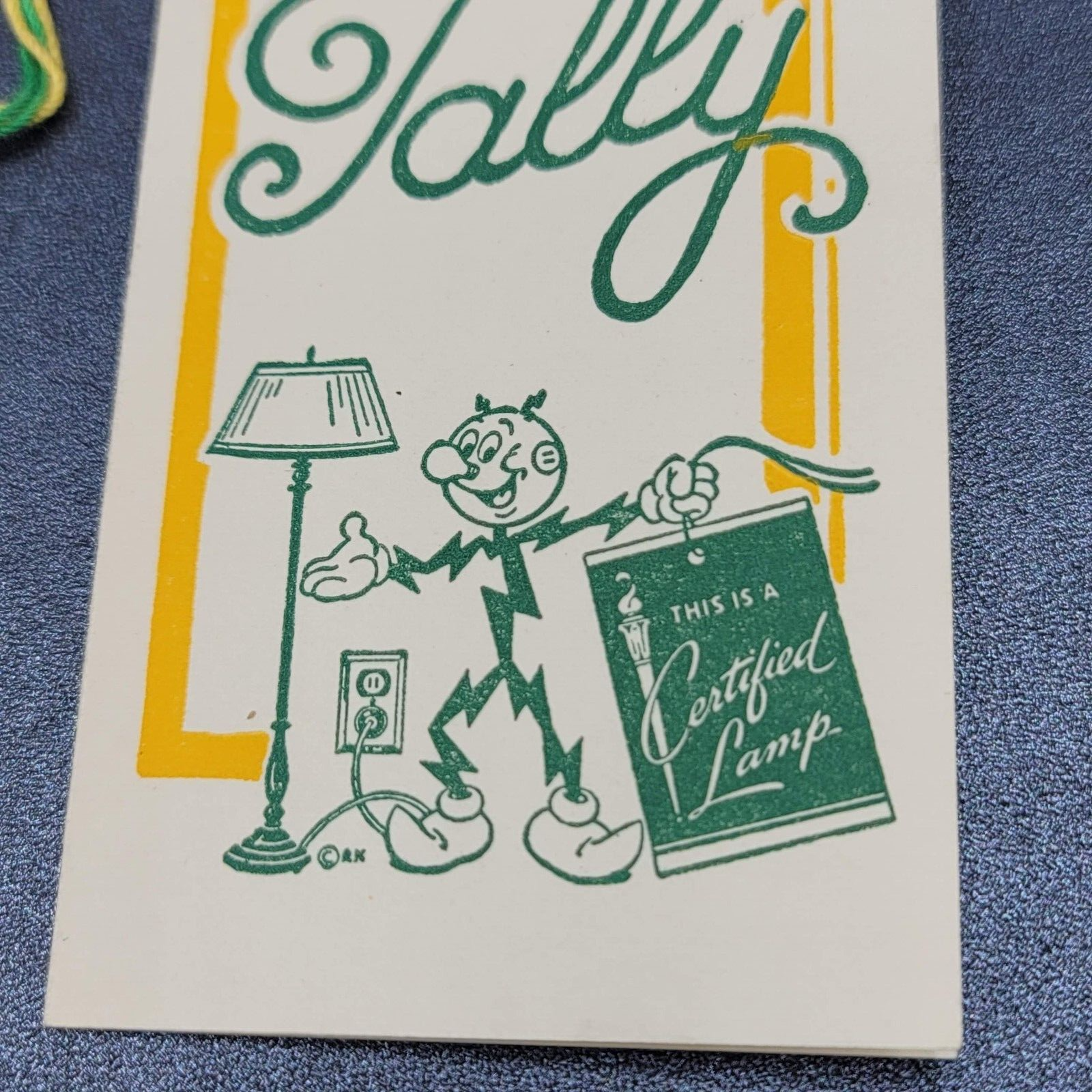 Vintage Electric Co Sparky Art Deco Bridge Tally Scorebook Card NOS Unused