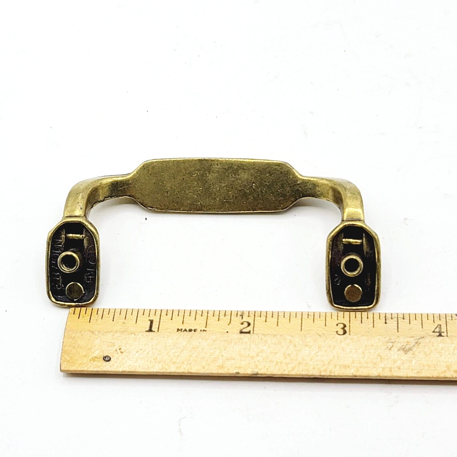 Vintage BRASS Drawer Pull Hardware Reclaimed Replacement Salvage 3" SINGLE ONLY