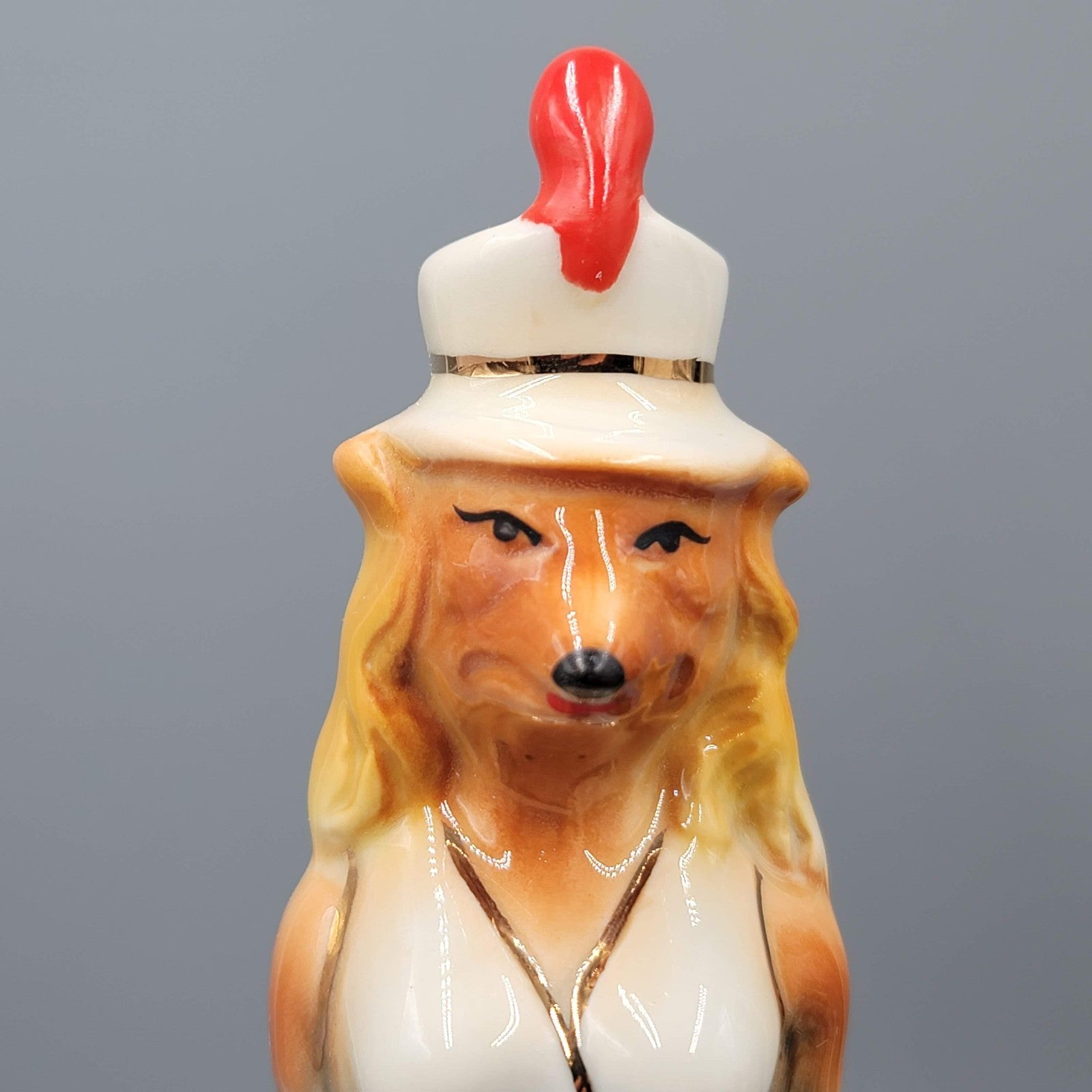 1978 Rocky Mountain Jim Beam Specialty Club Fox Lady Female Paperweight Figure