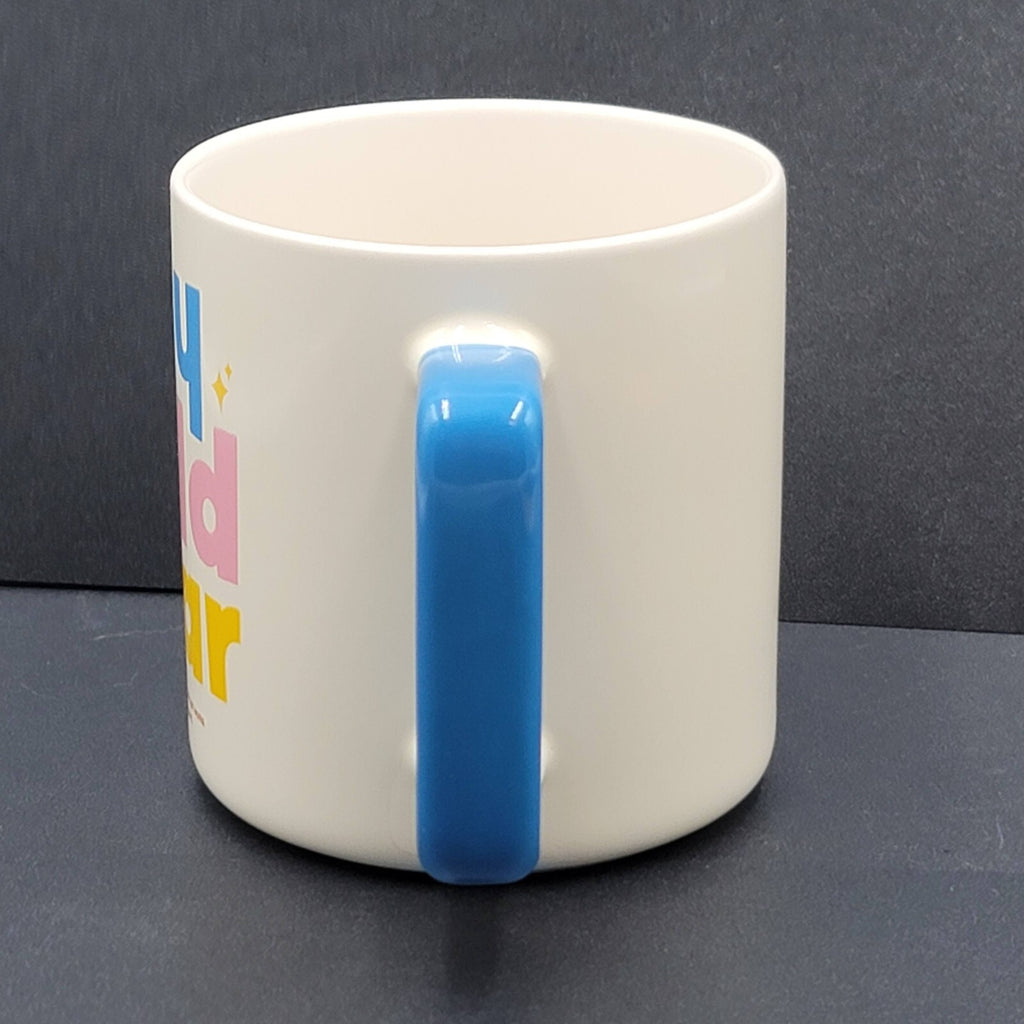 Disney Winnie the Pooh Coffee Mug Silly Old Bear White Blue Pink