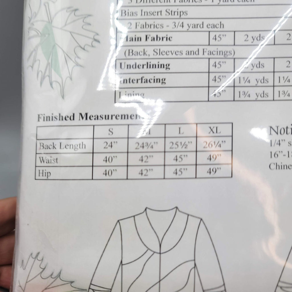 Brensan Studios Topanga Jacket Sewing Pattern BSS115 ~ S-XL  NEW