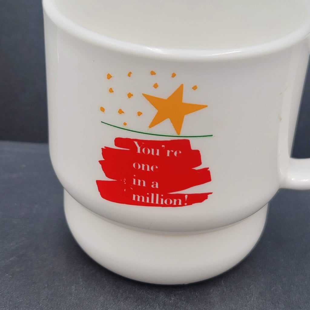 Vintage Tupperware Stackable 10oz Coffee Cup Mug Youre One in a Million