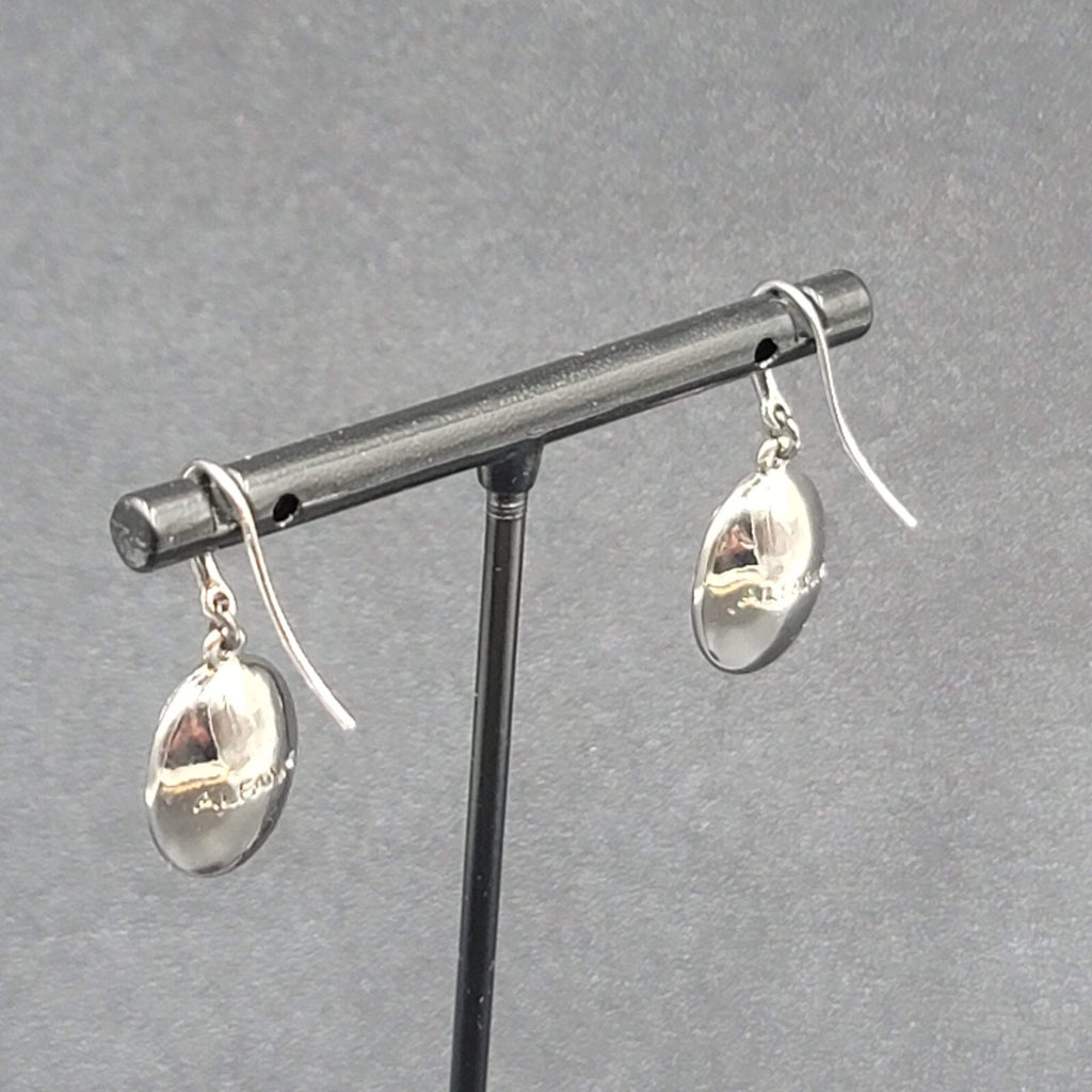 Alfani Pierced Earrings Black Metal Faceted Glass Dangle 5/8"