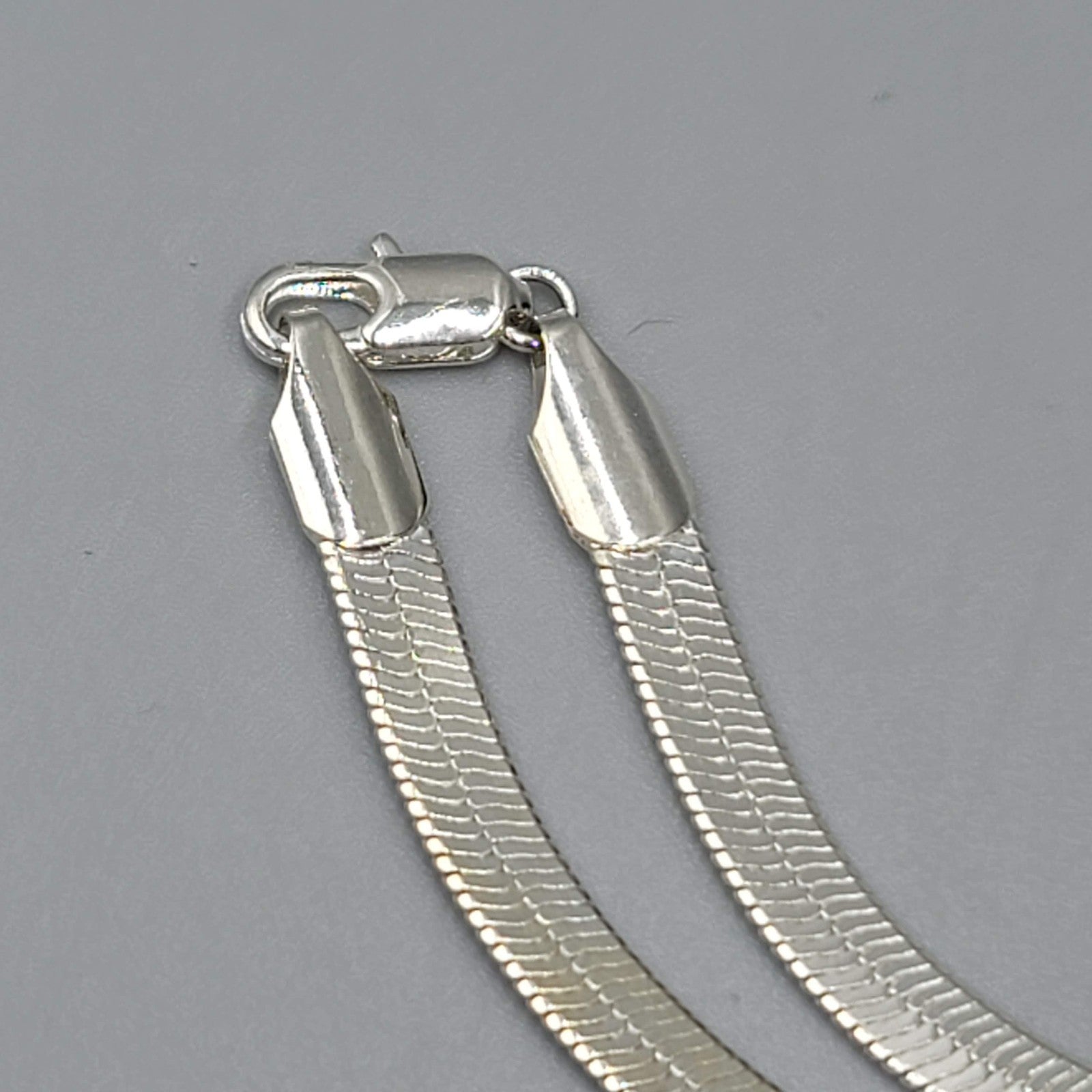 Vintage Herringbone Chain Necklace Silver Plated Estate Costume Jewelry 20"