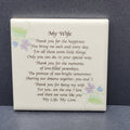 Vintage Kat Krafts Stoneware Tile MAGNET My Wife Poem USA Handmade 3"