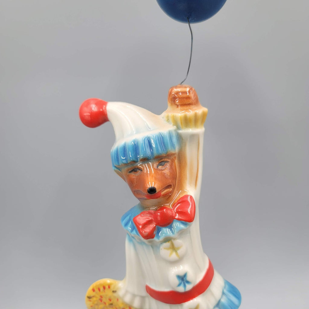 VtgJim Beam Regal China Clown Blue Balloon Decanter 1980 NE Beam Club Foxie