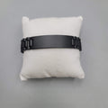 Black Stainless Steel ID Bracelet Mens 8 Inch Matte Link Chain Clasp Modern Gift
