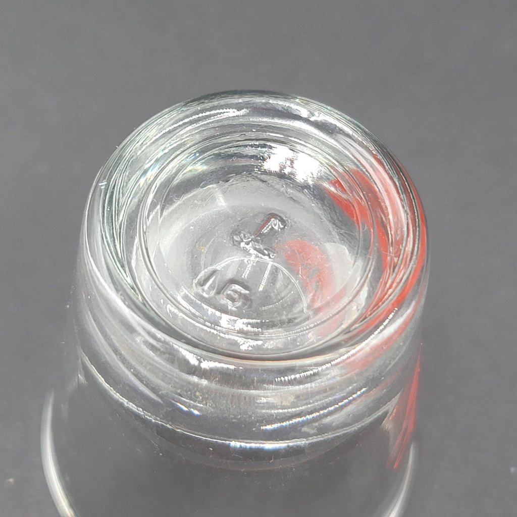 Petersen Automotive Museum Shot glass Souvenir Clear Red Lettering