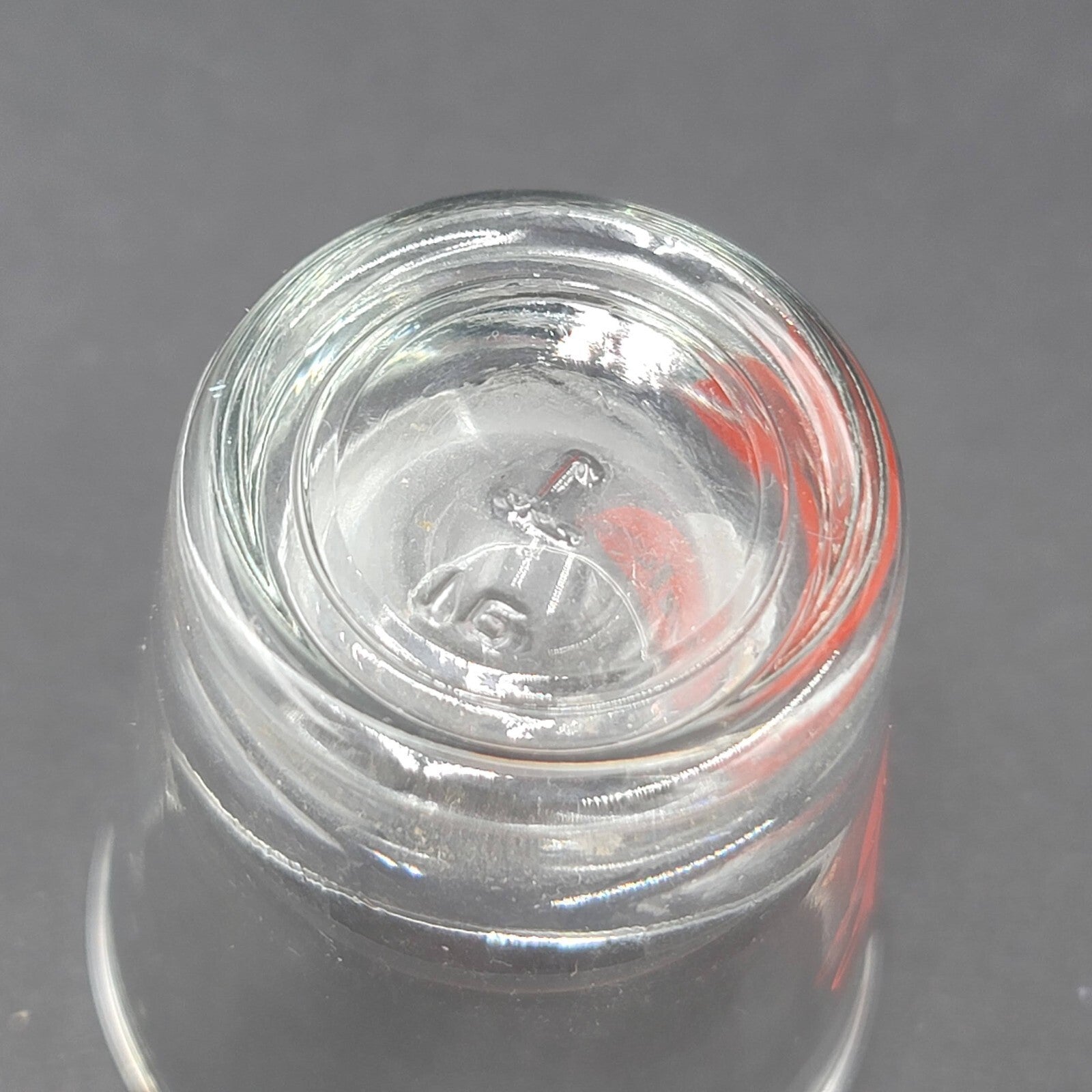 Petersen Automotive Museum Shot glass Souvenir Clear Red Lettering