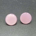 Vintage Clip on Earrings Screw Back Purple Lavender Lucite Round Disc 1"