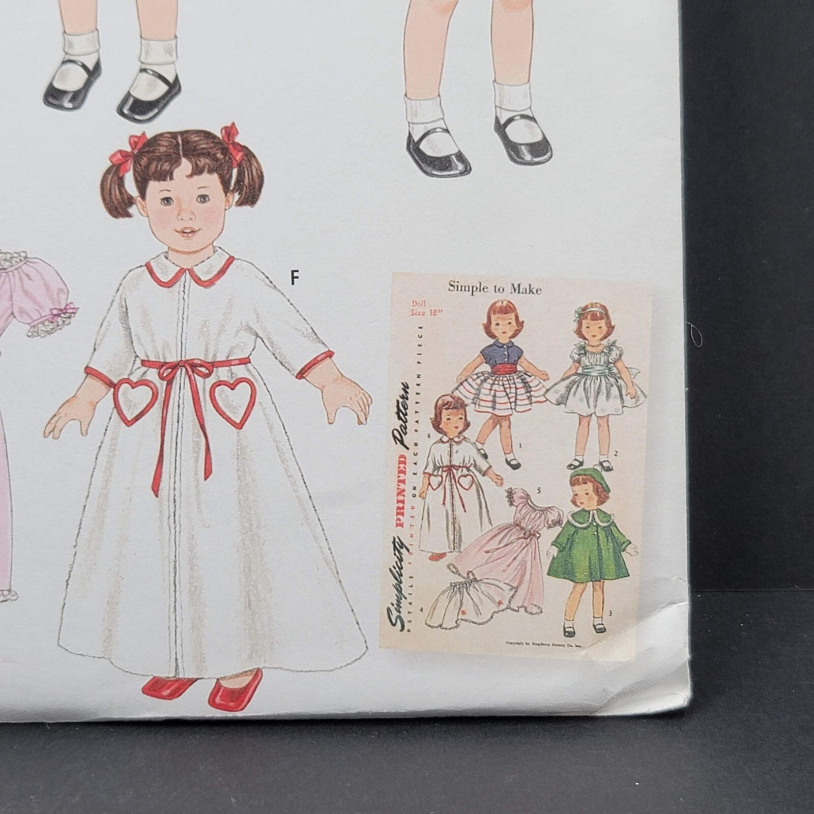 Simplicity Archives 3929 18 in Doll Clothes 1952 Sewing Pattern Uncut