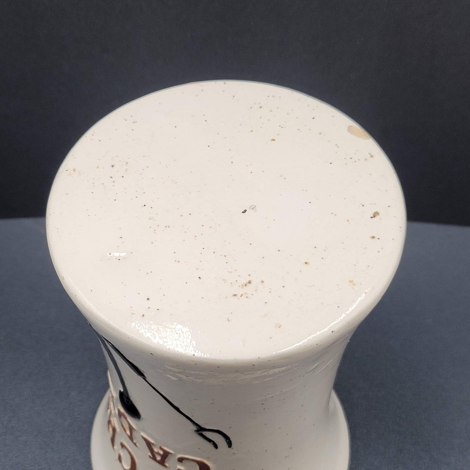 Vintage Hand Painted Kitchen Caddy Speckled Ceramic Kitchen Utensil Holder