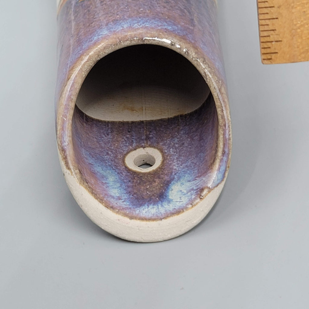 Vintage Wall Pocket VasePottery Handmade Artist Signed 1992
