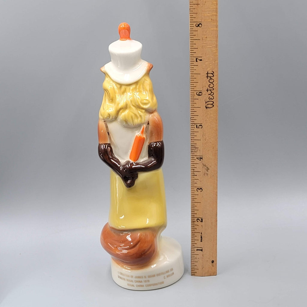 VTG Flint Hills KS Jim Beam Specialty Club Fox Lady Female Paperweight Figure