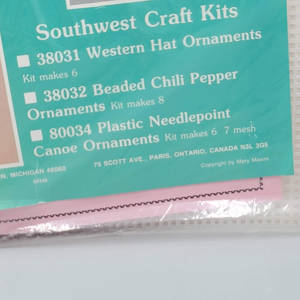 Mary Maxim Needlepoint Chili Peppers Wall Hanging Plastic Craft Kit #67460