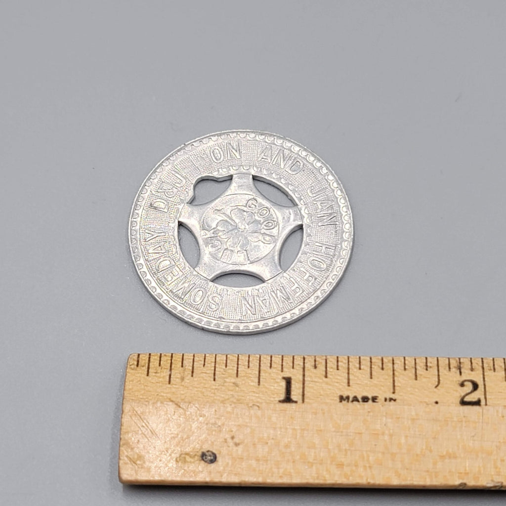 Vintage Aluminum Good Luck Token Coin Jan Hoffman 1.25"