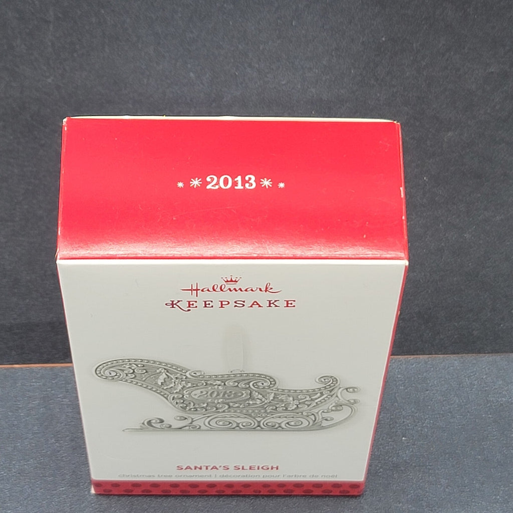 Hallmark Keepsake Ornament Santa’s Sleigh 2013 Silver tone metal