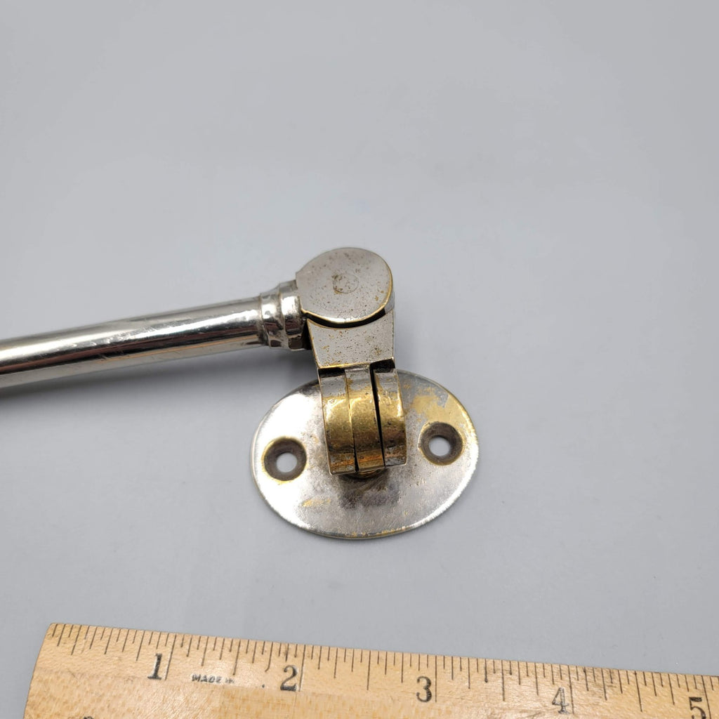 Vintage Heavy Duty Gate Hook Silver tone Pivots Salvage Hardware