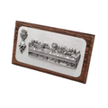 Pewter Last Supper Plaque Wood Tabletop Relief Christian Decor A1 JEARY Easel