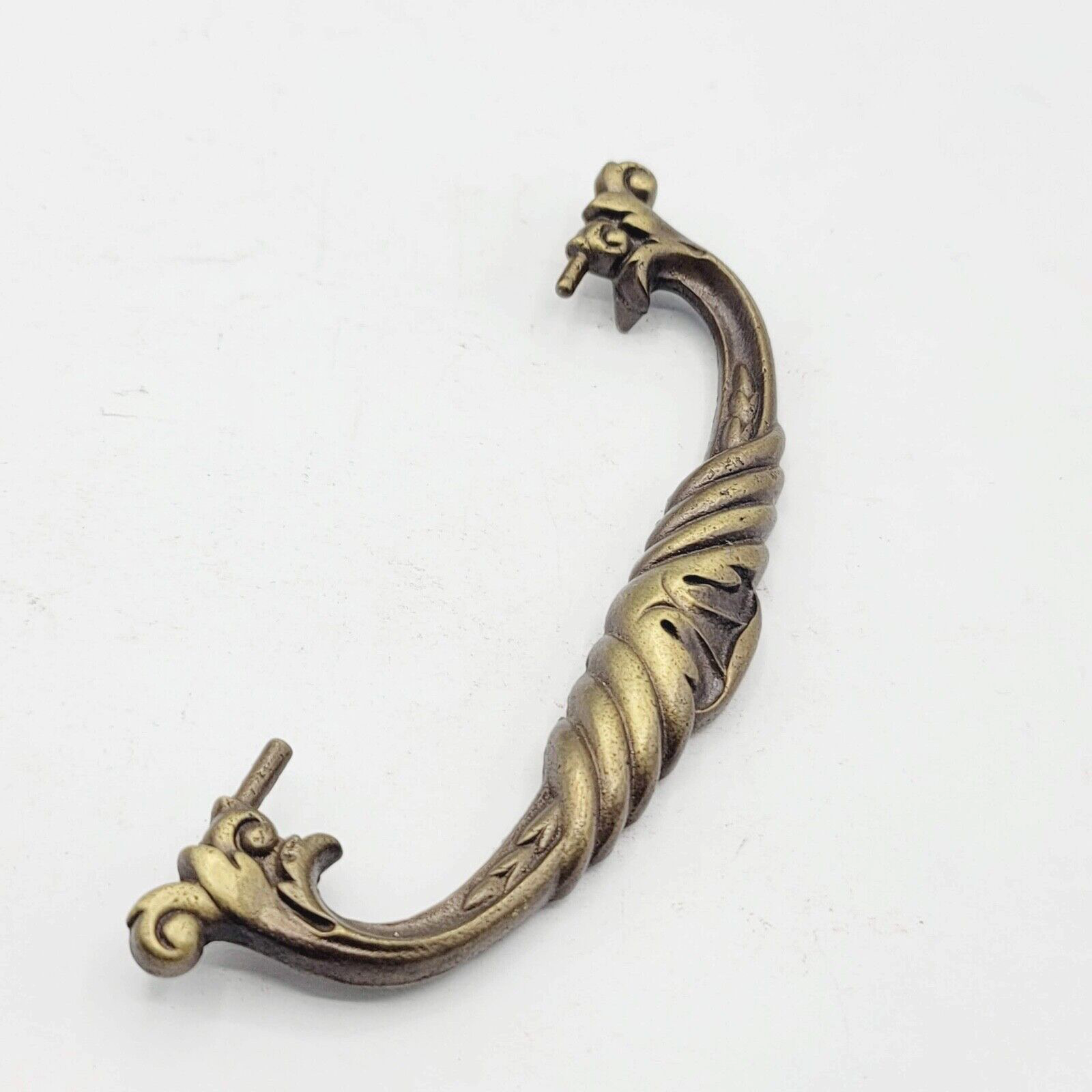 Vintage Single Brass Ornate Bail Pull for 4" Pull Handle Replacement BB