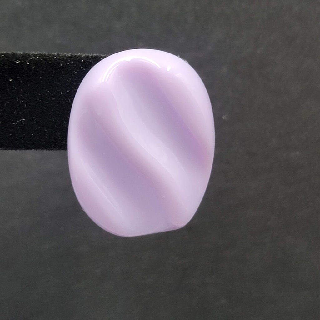 Vintage Pierced Earrings Acrylic Lavender Purple Wavy Drop 1"
