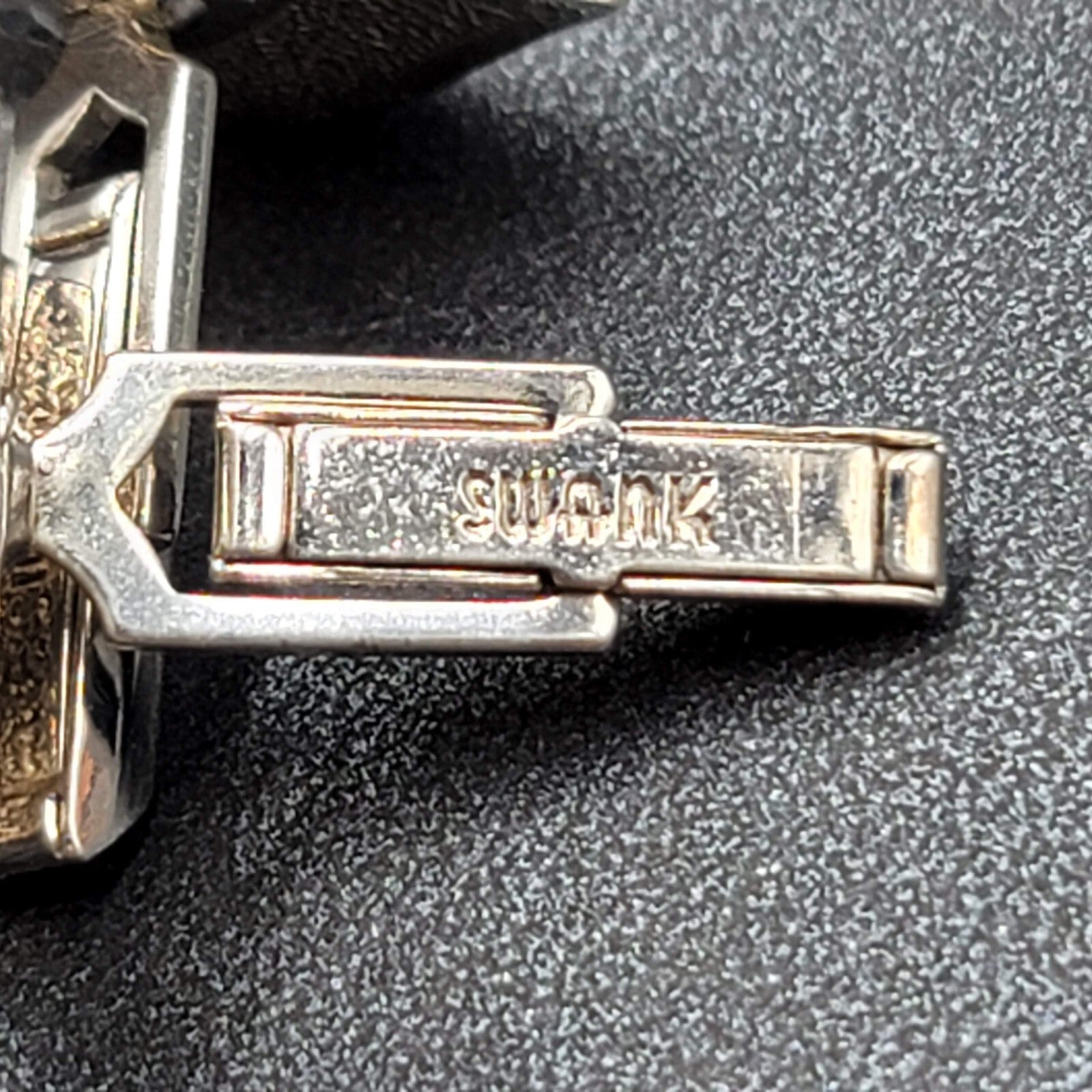 Vintage Swank Comedy and Tragedy Theater Masks Cufflinks Silver tone Rhinestone