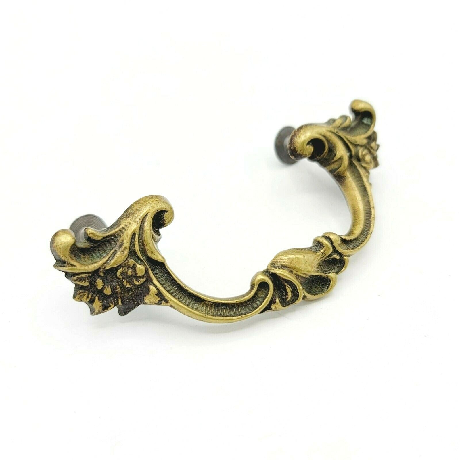 Vintage Brass Ornate Drawer Pull 3 5/8" x 1 1/2", holes 2 1/2"