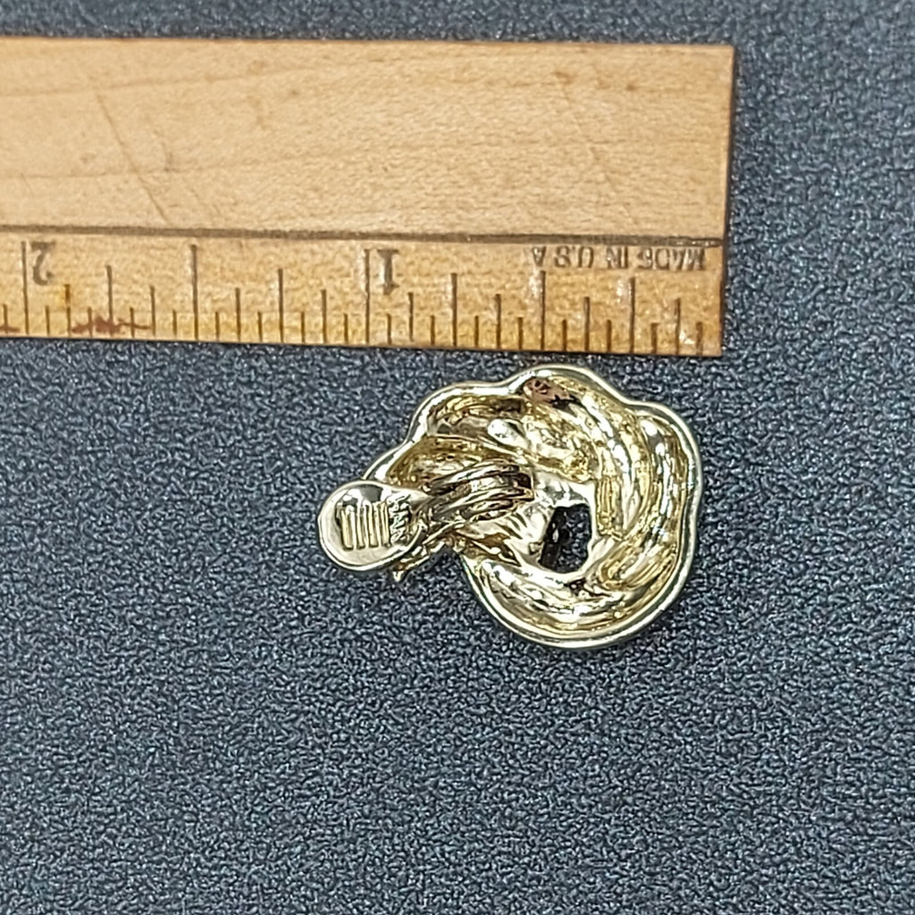 Vintage NWH Clip On Earrings Silver tone Rhinestone 1"