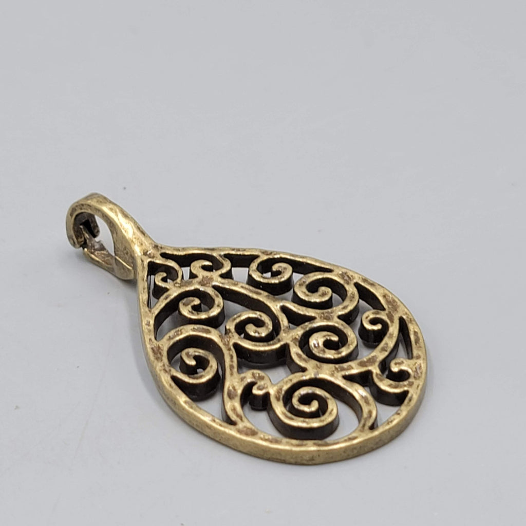 Premier Designs Bronze tone Teardrop Pendant Magnetic 3 in