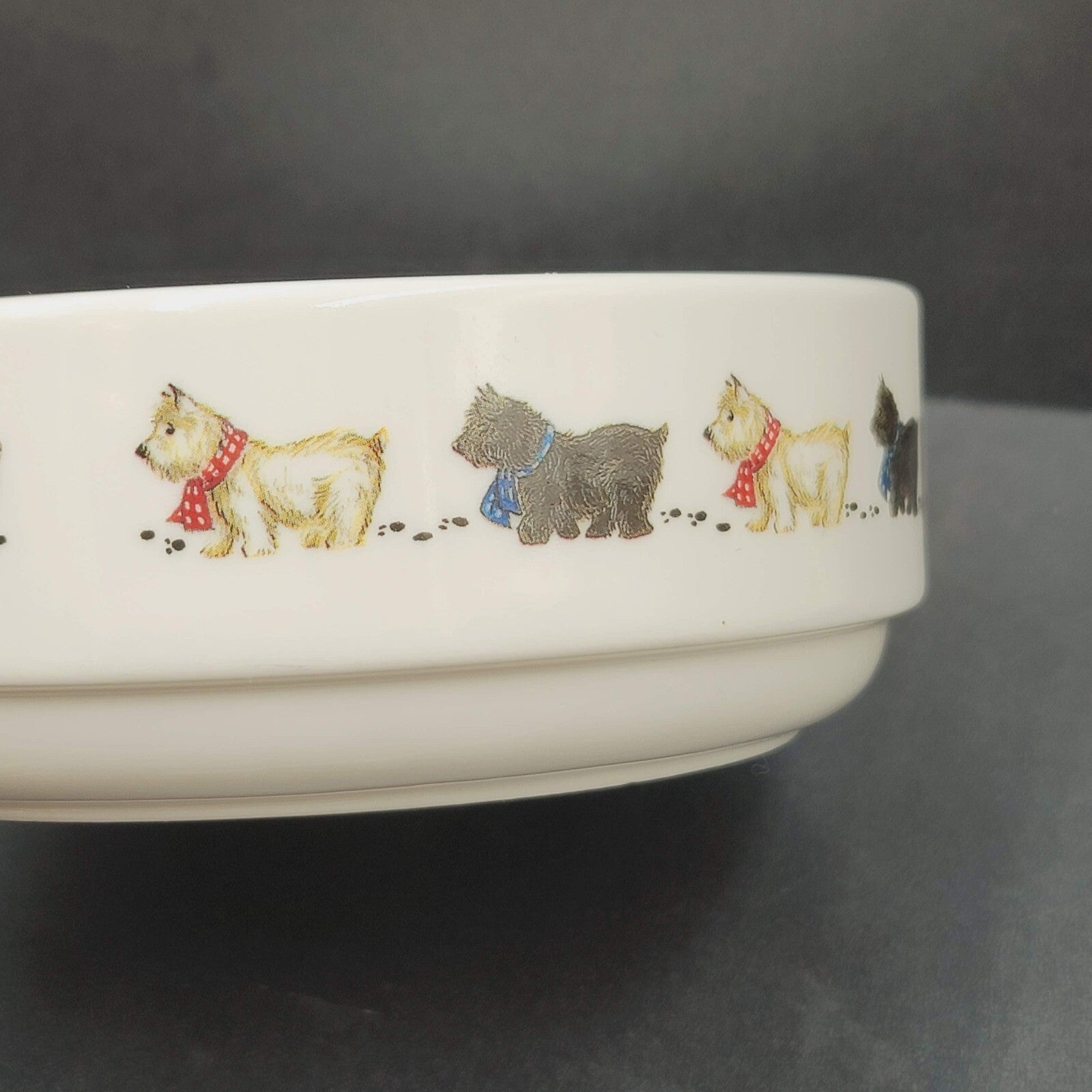 Hudson Middleton Scottie Dogs Bone China England Bowl 6"x2"