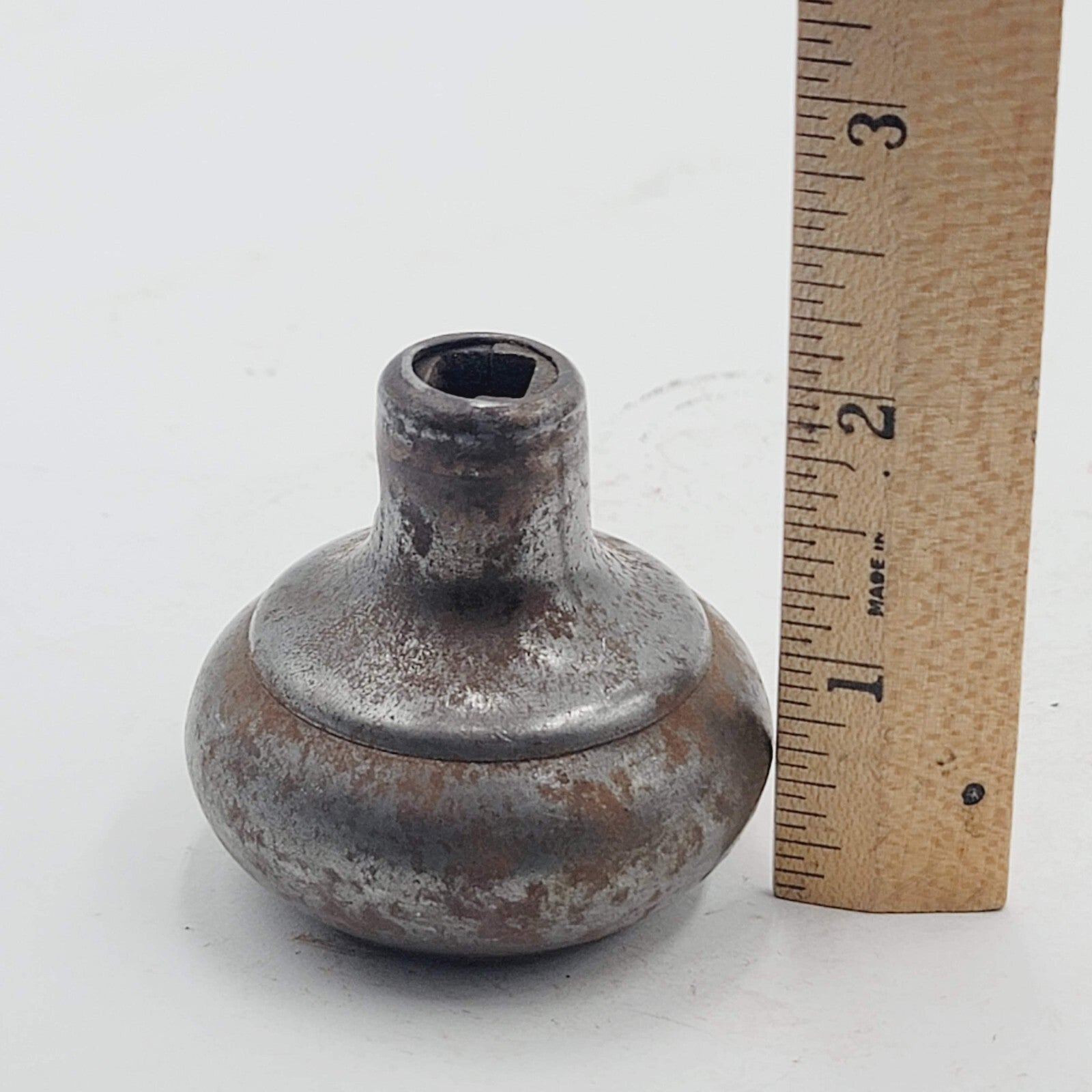 Vintage SINGLE Small Ringed Doorknob Salvage Door Hardware 2" (200dk)
