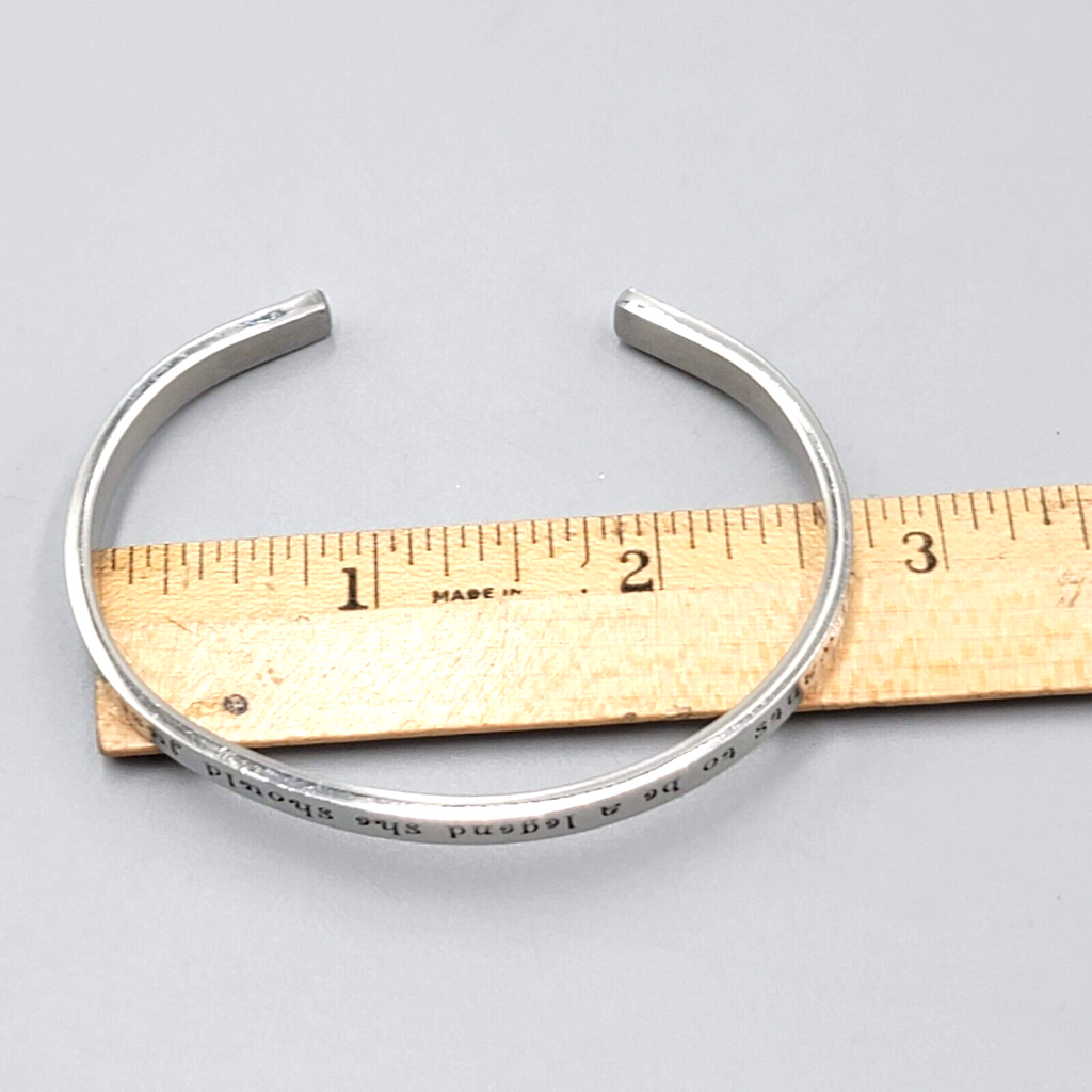 Calamity Jane Quote Bracelet Silver tone Quote 7.25"