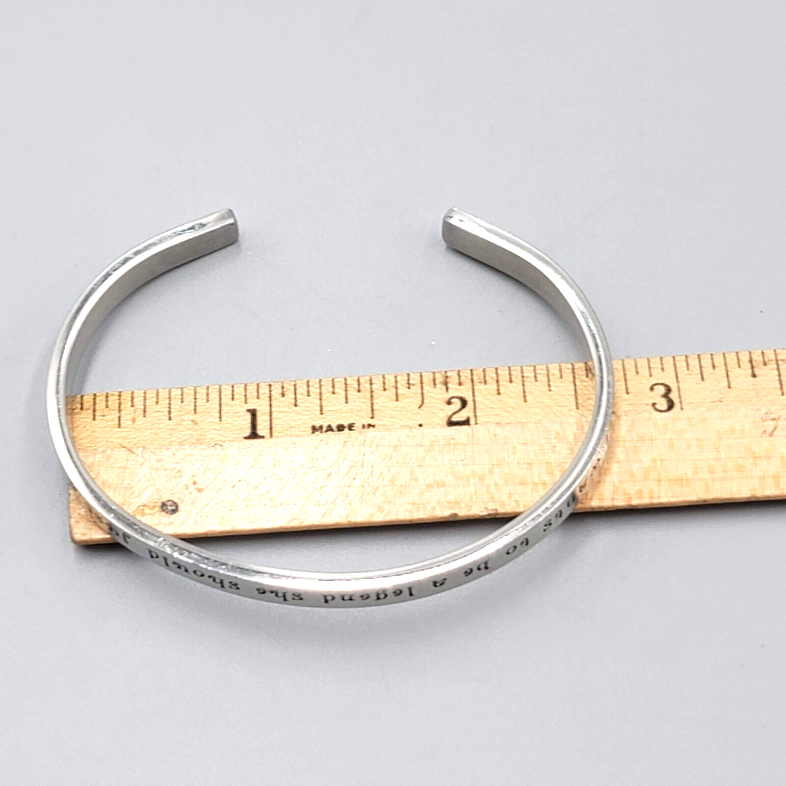 Calamity Jane Quote Bracelet Silver tone Quote 7.25"