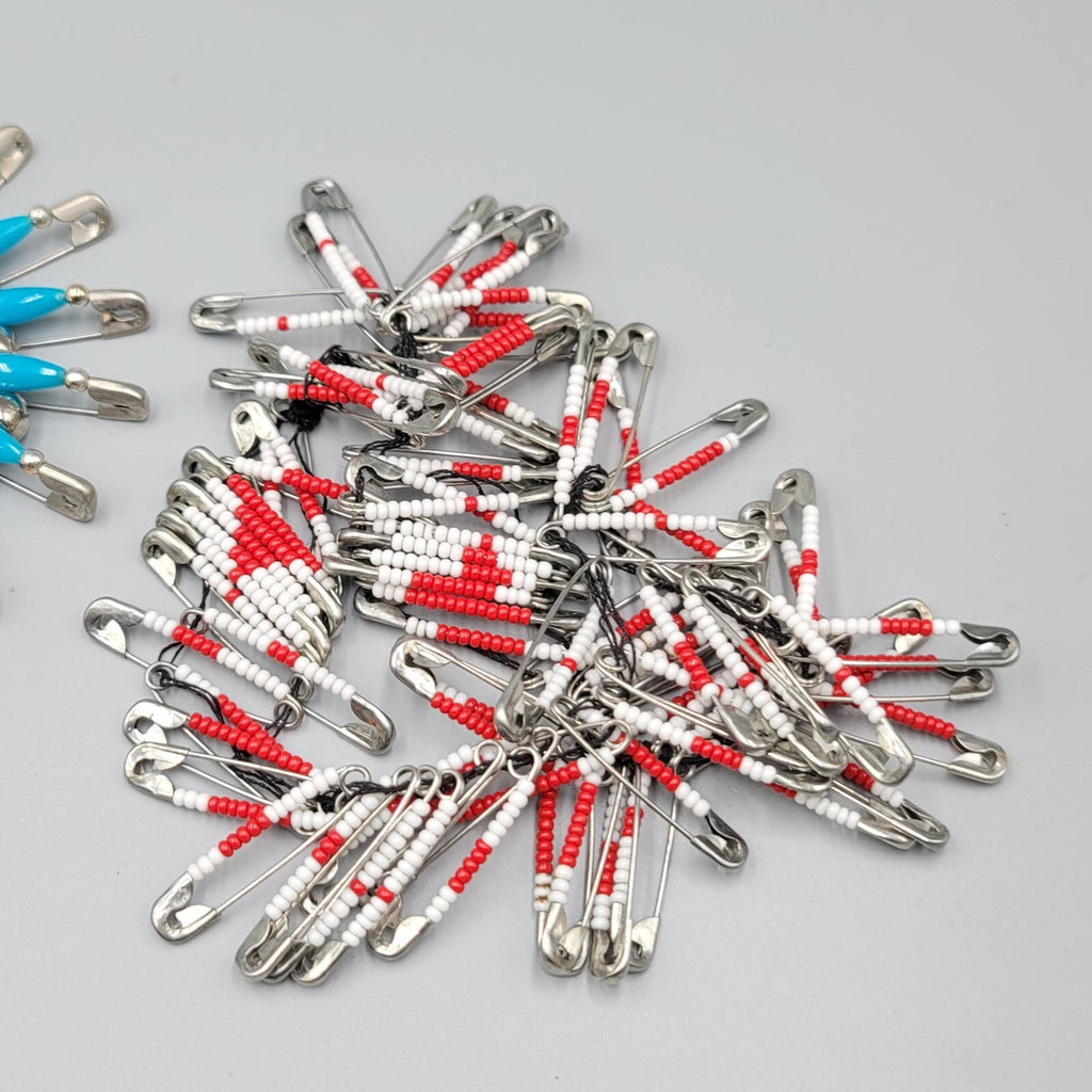 Vintage Beaded Safety Pins Pin Seed Beads Jewelry Crafts Crafting