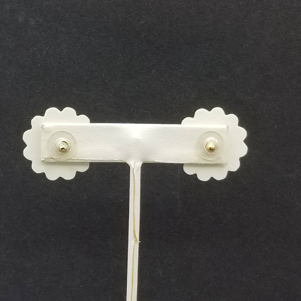 Pierced Earrings Acrylic White Flower Statement Stud 1"