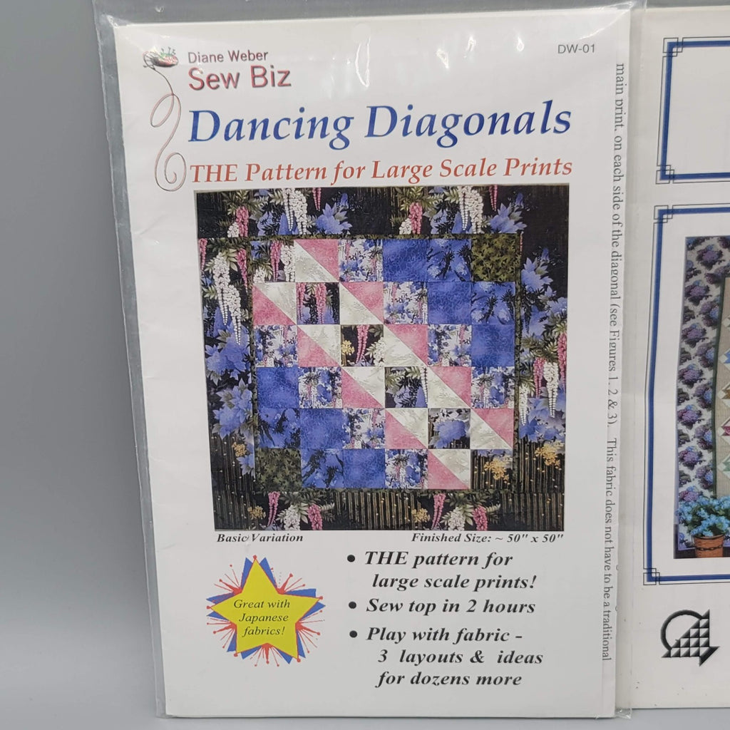 NEW Lot 3 Diane Weber Sew Biz QUILT Patterns Quilt Basket Hydrangea Diagonals