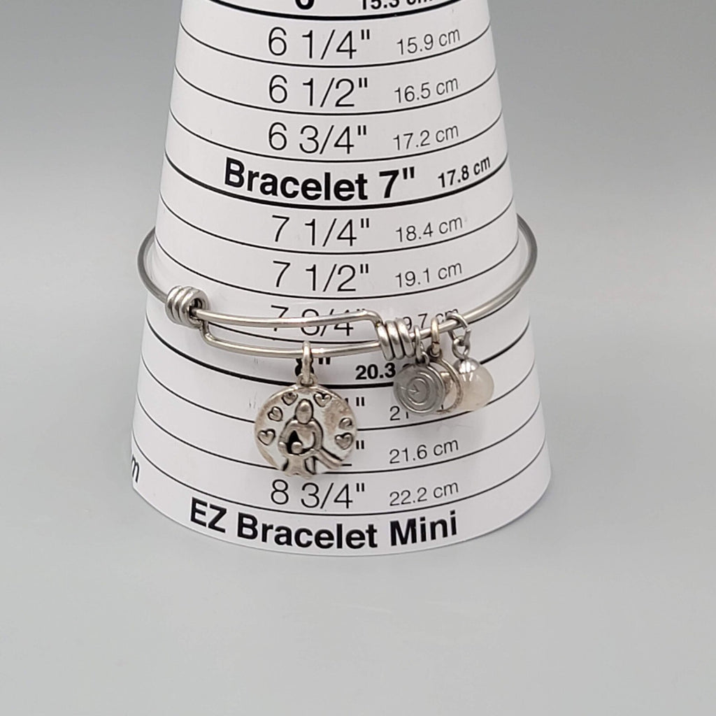 Love This Life Charm Bracelet Silver tone Compass Mother