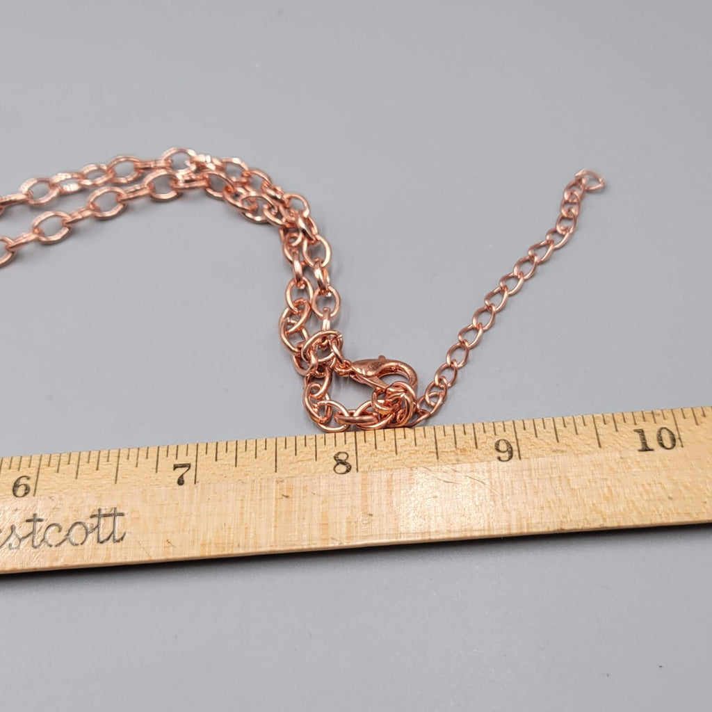 Copper tone Hammered Metal Necklace Bib Statement 18"