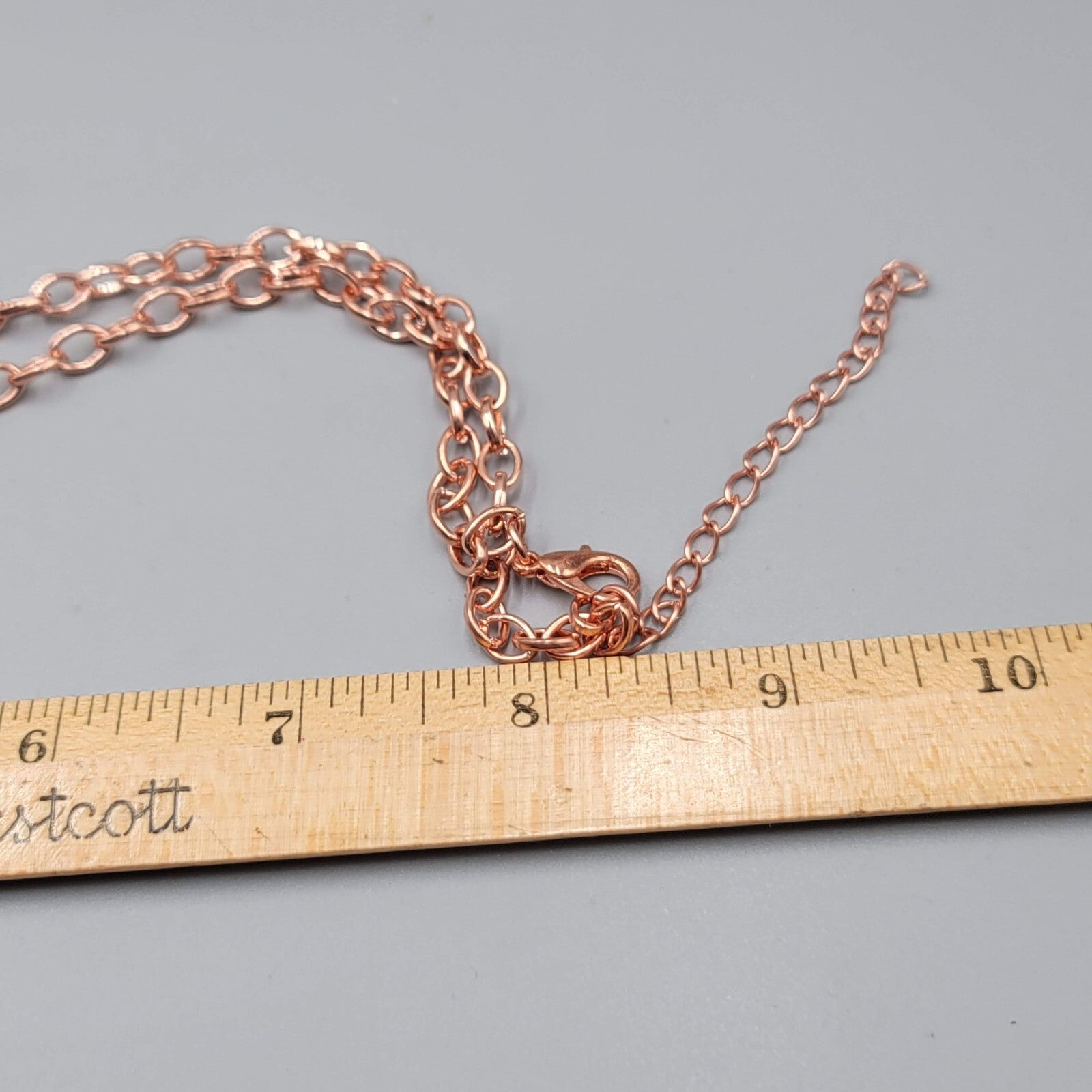 Copper tone Hammered Metal Necklace Bib Statement 18"