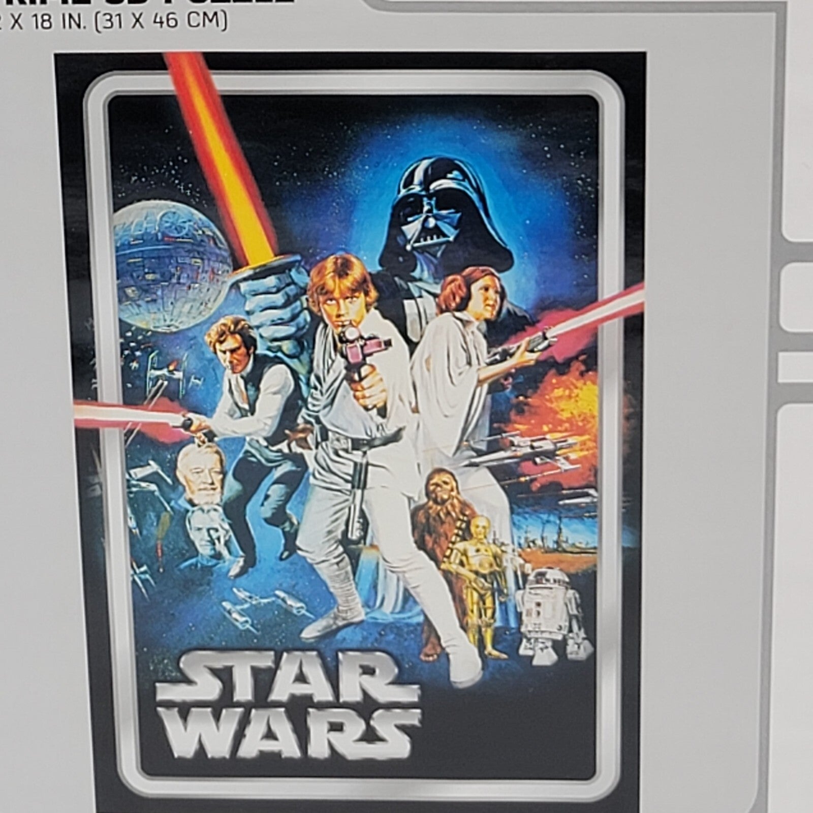 Disney STAR WARS 3D PUZZLE 300 pcs 12” x 18” Puzzle Book Shaped Puzzle Tin NIB