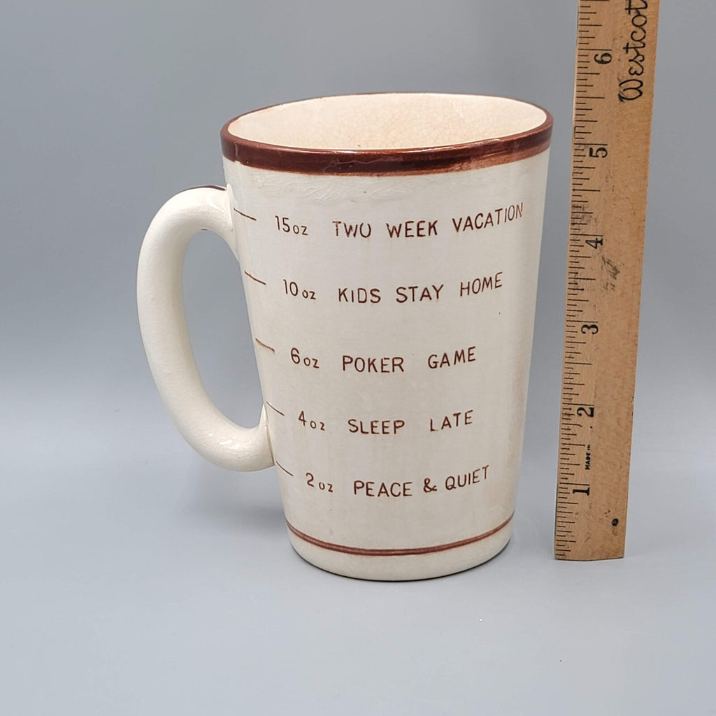 Vintage Coffee Mug FATHERS NITE CAP Funny Comic MCM Mid Century Large