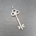 Skeleton Key Necklace Pendant Only Silver tone 2"
