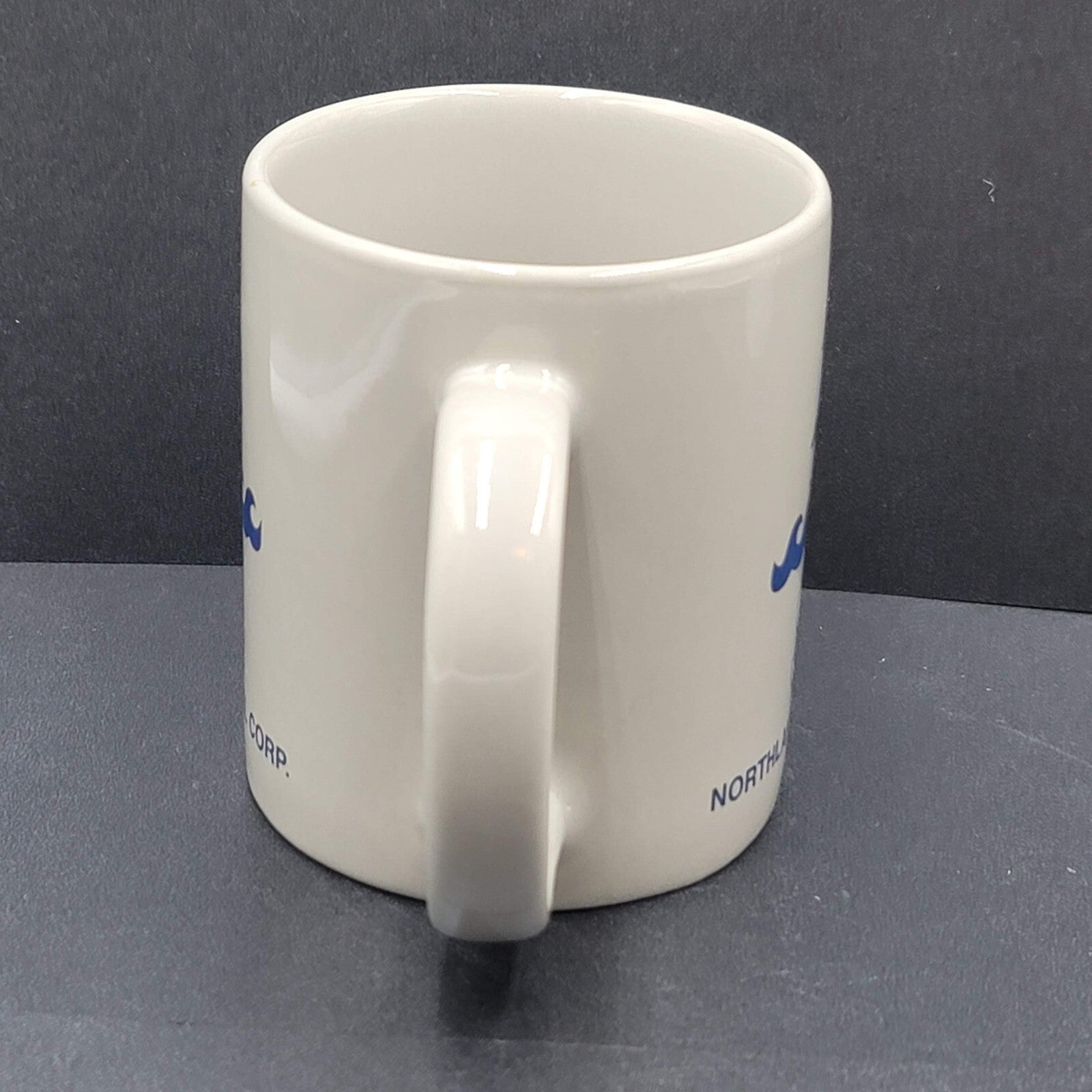Northlake Steel Corp Coffee Mug Cup Gray Blue White Vintage