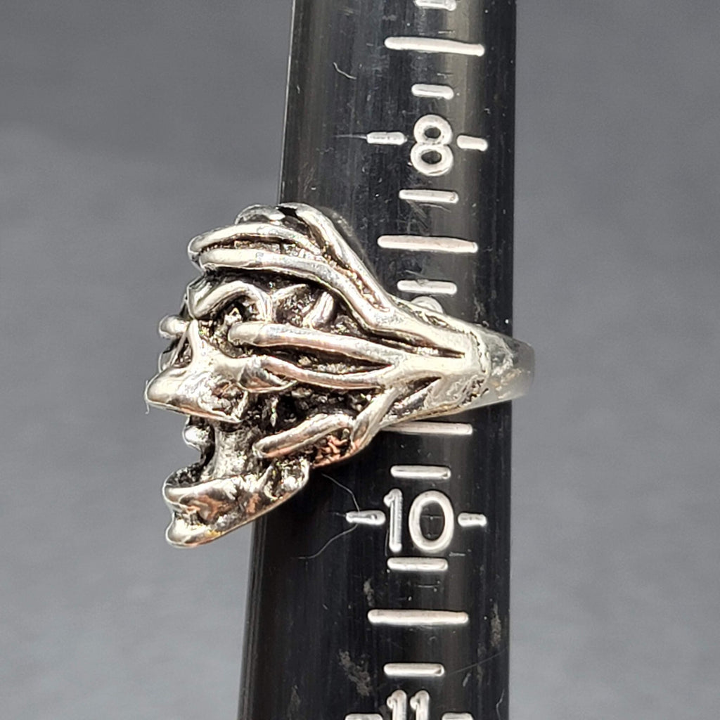 Gothic Biker Screaming Skull Ring Stainless Steel Skeleton Punk Rock sz 9 FS