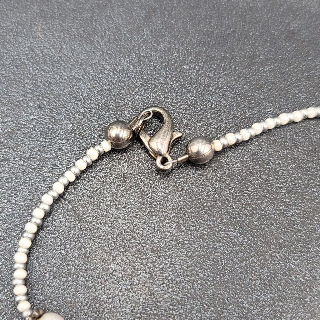 Natural Cultured Freshwater Pearl and Seed Bead Necklace 18"