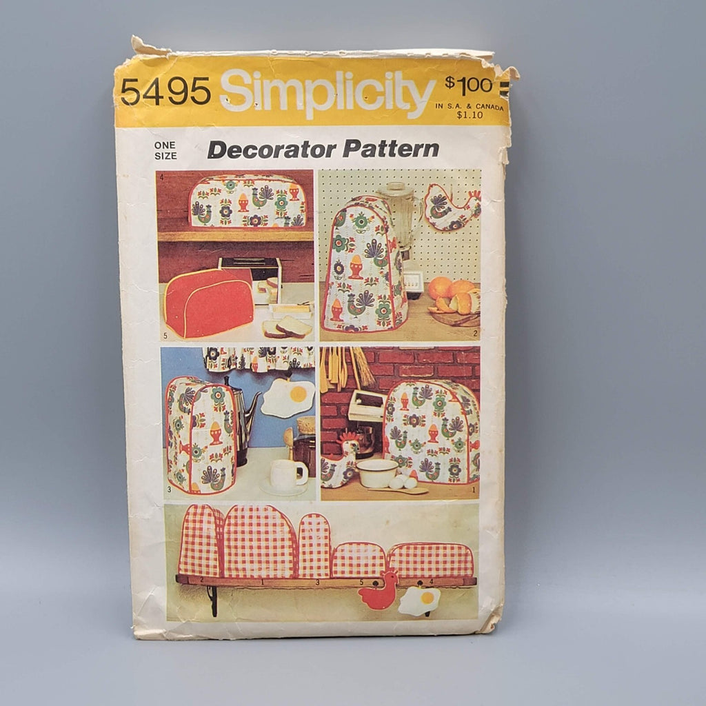 Simplicity 5495 Kitchen Appliance Covers & Pot Holders Vintage