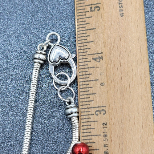 Christmas Holiday Slide Charm Bracelets 8" Silver tone 10 charms Dangle 