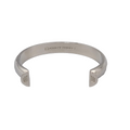 ASHLEY BRIDGET SILVER TONE OPEN CUFF BRACELET