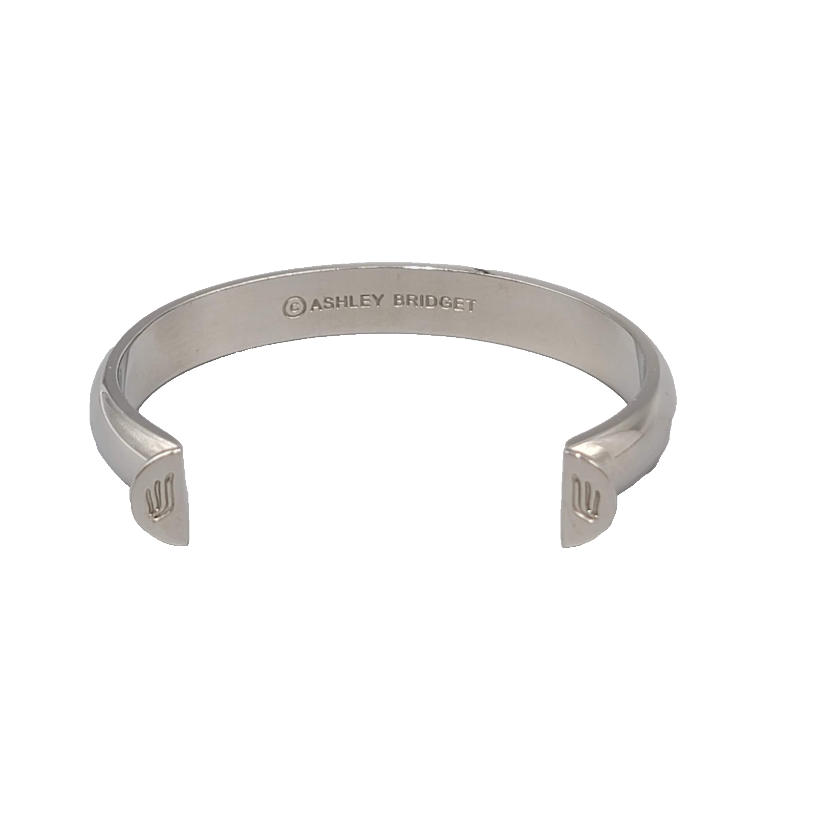 ASHLEY BRIDGET SILVER TONE OPEN CUFF BRACELET